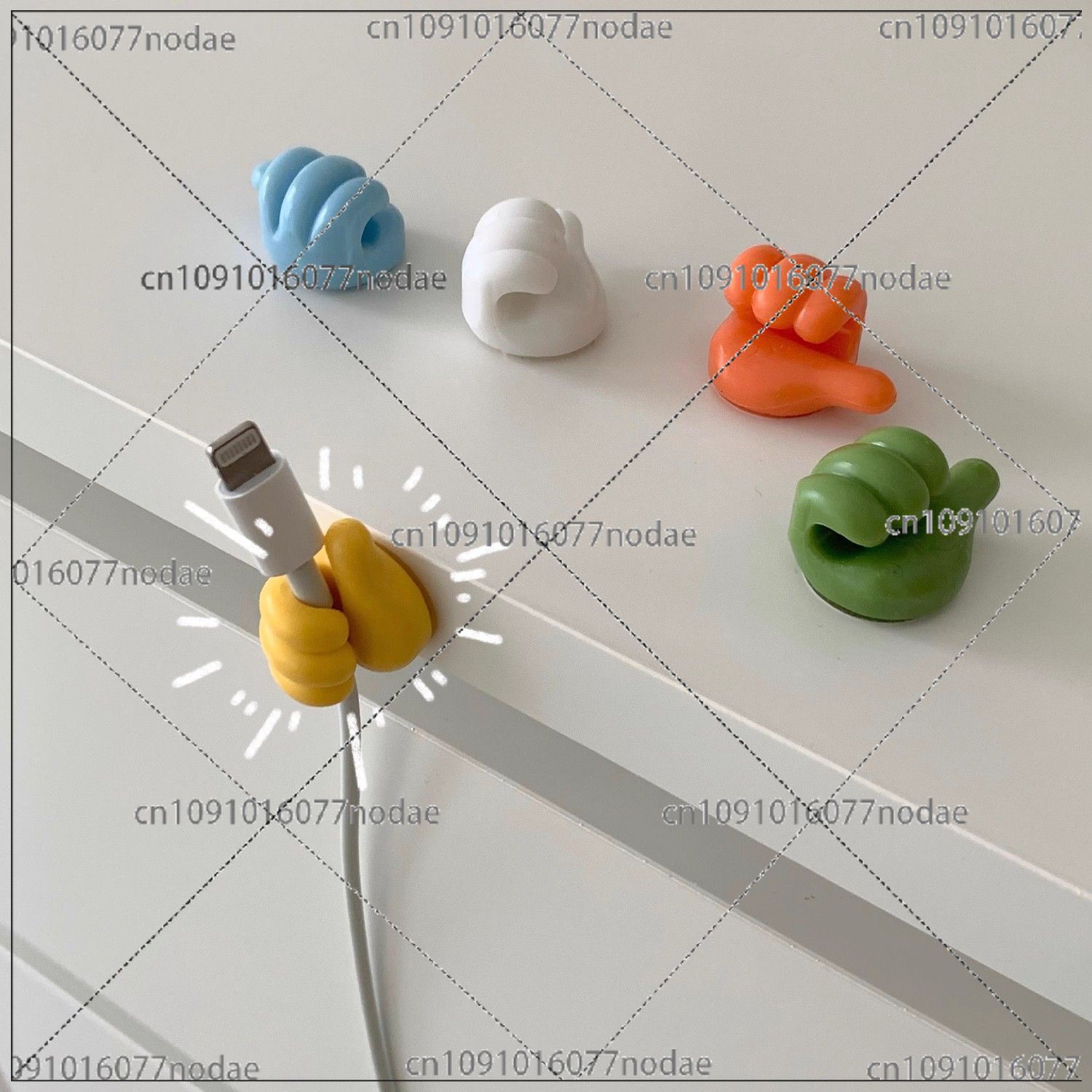 Thumb Ins Multifunctional Adhesive Hook Cable Manager Data Cable Little Finger Hook Storage Finger Holder