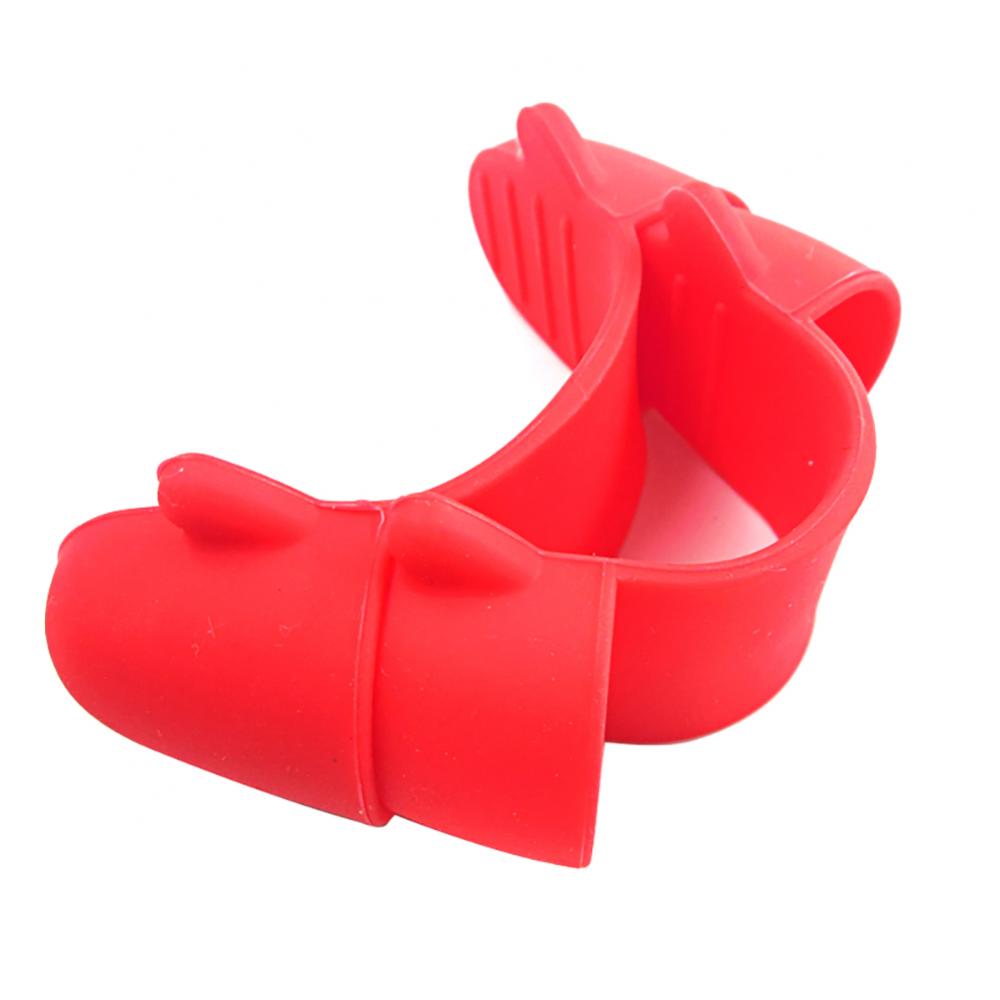 Non-slip Silicone Kitchen Gadget Kitchen Gadgets Mini 1 Pair Heat Insulated Finger Clip Bowl Dish Plate Clamp Gripper Pot Holder