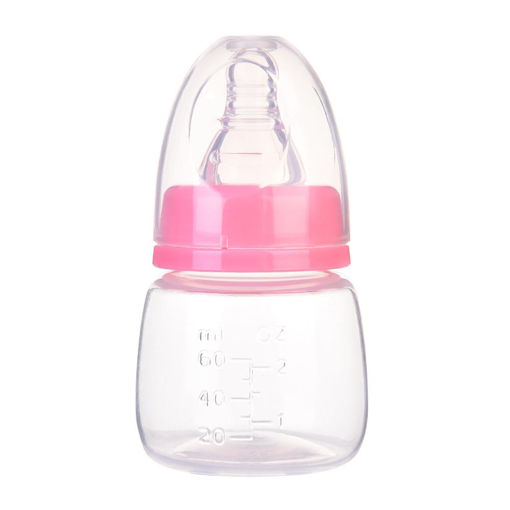 Naturlig følelse mini ammeflaske standard kaliber til nyfødt baby drikkevand, der fodrer mælk frugtsaft: D