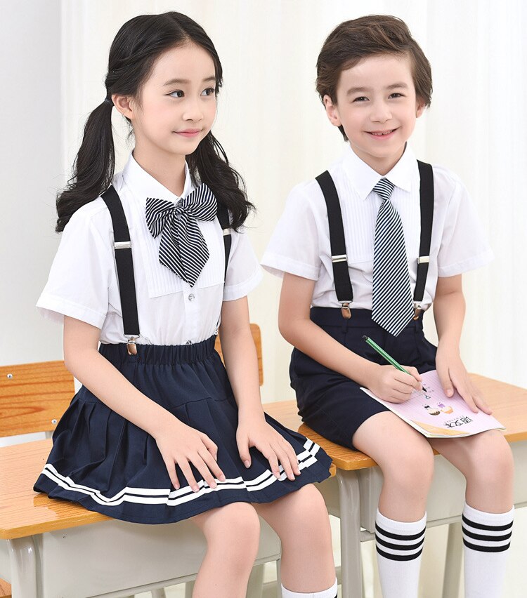 Zomer Jongens Meisjes Witte Shirts Formele Katoen Korte Mouw Schooluniform voor Kinderkleding 8 10 12 14 Jaar Vestidos