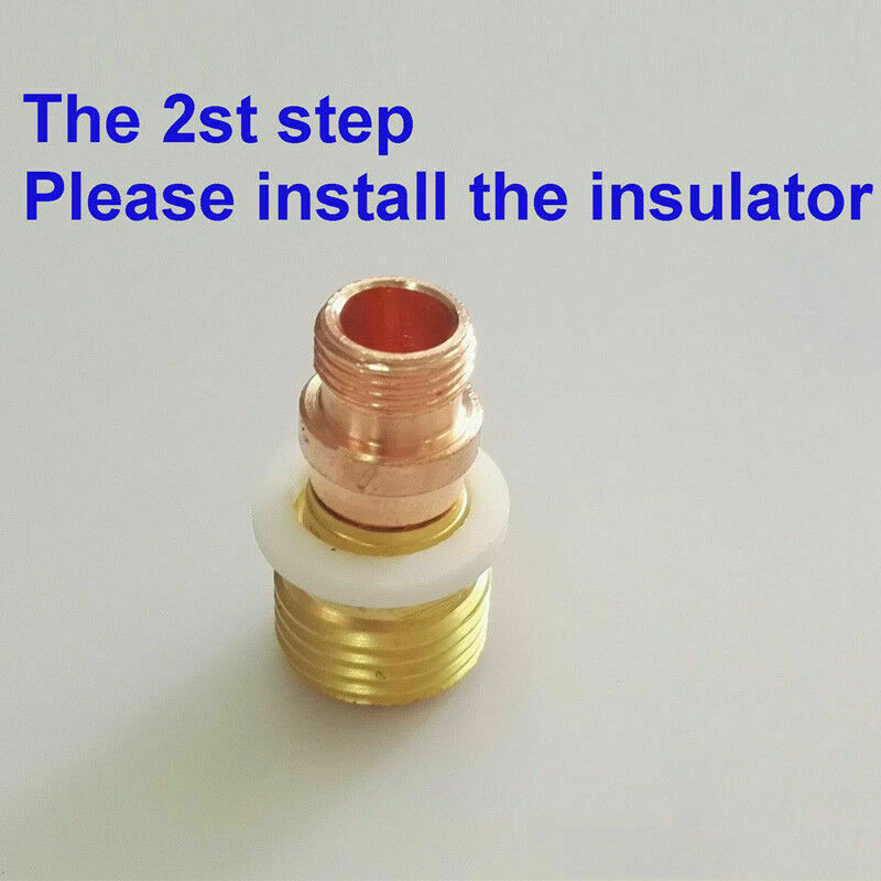 18 * Tig Stubby Gas Lens Keramische Nozzle + Warmte Cup WP17/18/26 2.4Mm Gereedschap Levert Lastoorts spantangen Gas Len Lassen Accessoire