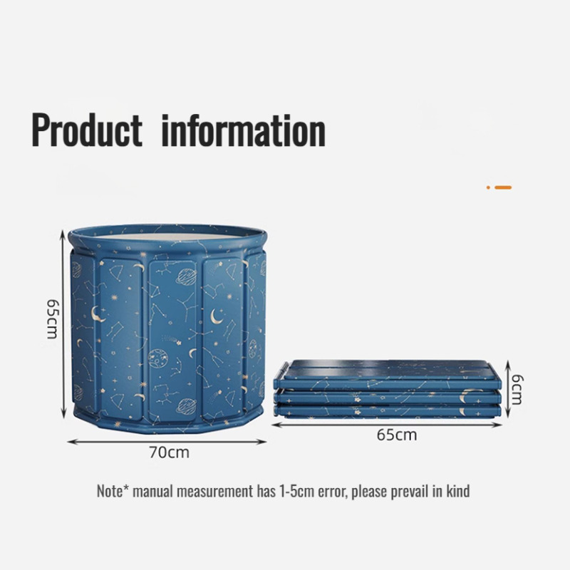 Adult Folding Bath Bucket Full Body Soaking Bucket Swimming Bucket Sitting Bathtub Adult Bath Bucket