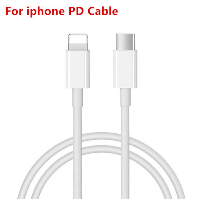 65W GaN Charger QC 3.0 PD 3.0 Quick Charge Fast Charging For iPhone 13 Pro Xiaomi Huawei Oppo Type C PD USB Mobile Phone Charger: PD Cable for iphone