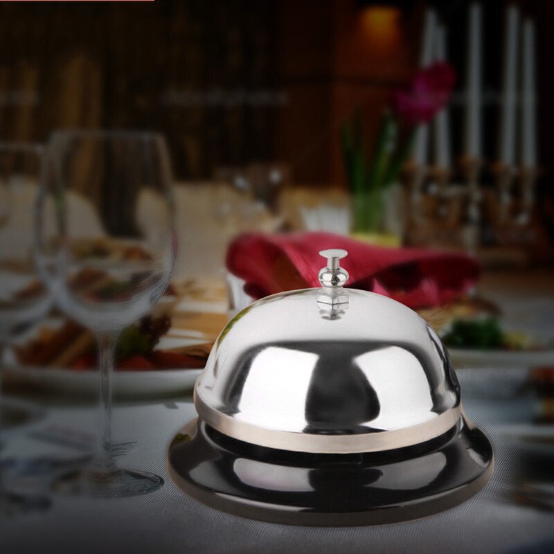 Skrivebord kjøkken hotell benke resepsjon håndverk katt bord rustfritt stål restaurant bar ringetone ringe bjelle service ringe