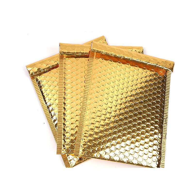 50Pcs Material Bubble Envelope Gold Plastic Bubble Mailers Thicken Packaging Bags Waterproof Courier Bag 7Size