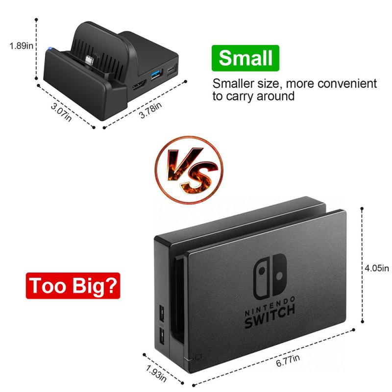 Portable Charging Stand Mini Switch Docking Station TV Converter HDMI-compatible 2.0A Bracket Play Holder For Nintendo Switch