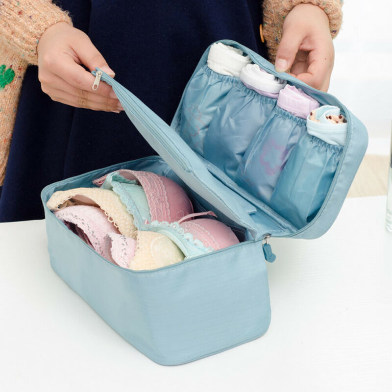 6 gitre oxford vandtæt undertøj arrangør opbevaringspose bh sokker taske rejse boks makeup kosmetisk sag garderobeskuffe