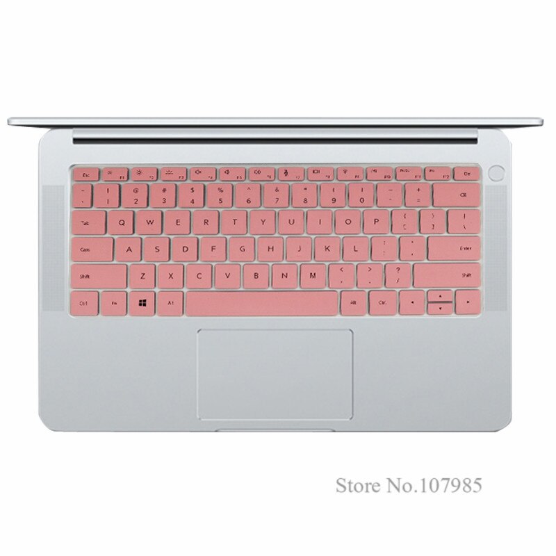 Vaskbart silikone laptop tastatur cover beskytter skin til huawei matebook  d 14 tommer (amd) notebook  d14 w50f w00d 14.0 & #39 ;& #39 ;: Lyserød