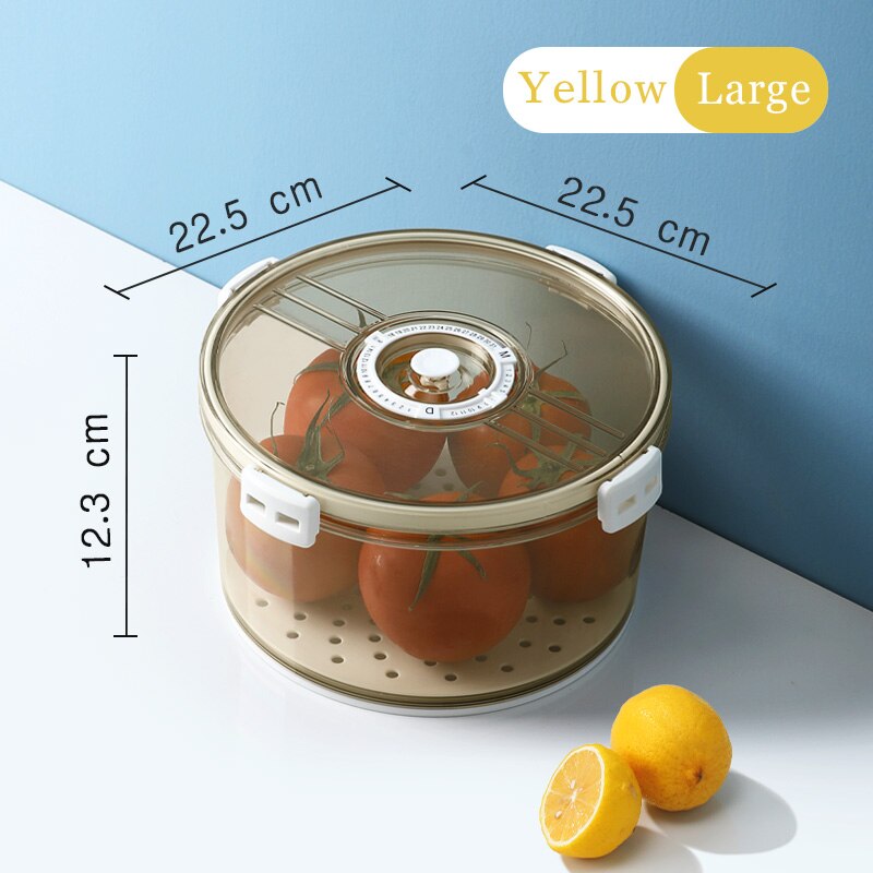 Food Storage Containers Refrigerator Stackable Kitchen Storage Box Airtight Keep Fresh Bins Transparent Fridge Pantry Organizer: Round 5