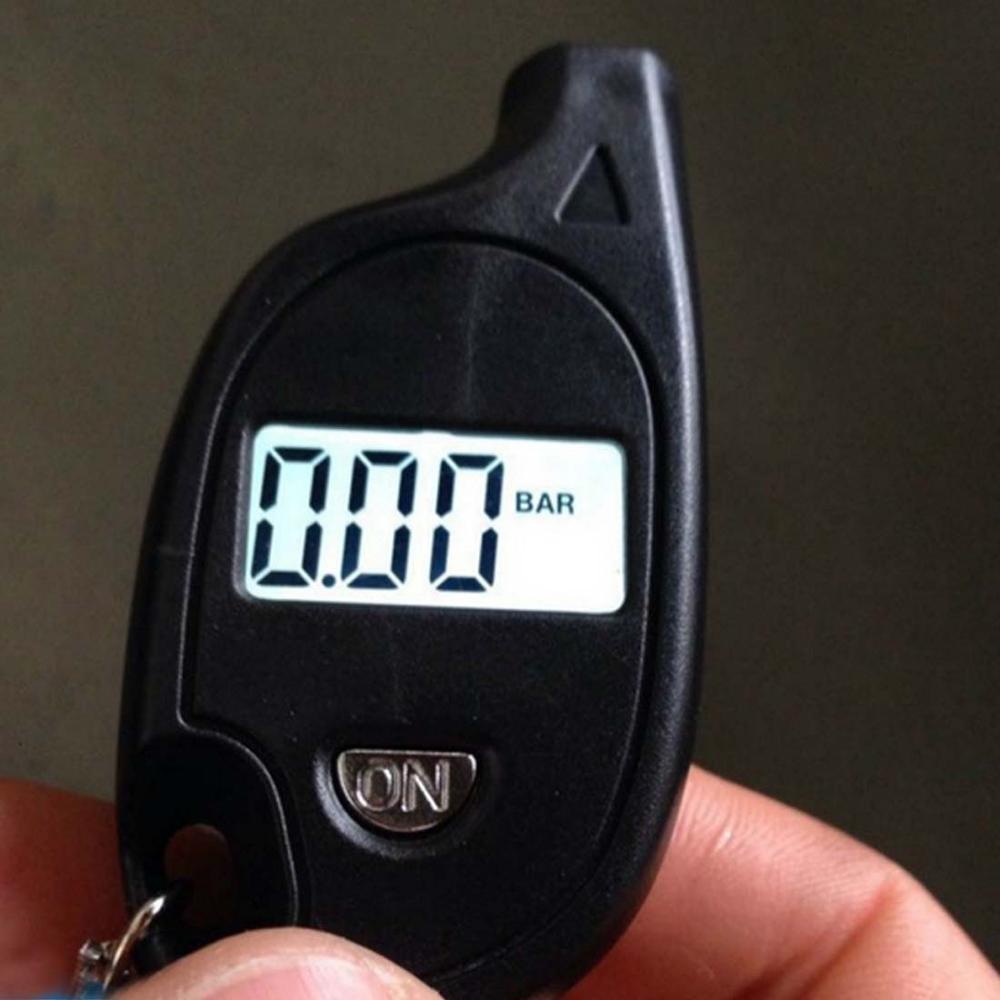 Mini Digital Auto Wheel Tire Air Pressure Gauge Meter Test Tyre Tester Vehicle Motorcycle Manometer Car Barometers With Keychain