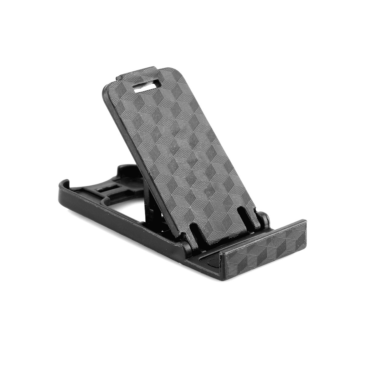 Universal Plastic Phone Holder Stand Foldable Desk Stand Holder 4 Degrees Adjustable Universal For IPhone For Xiaomi Phone: Black