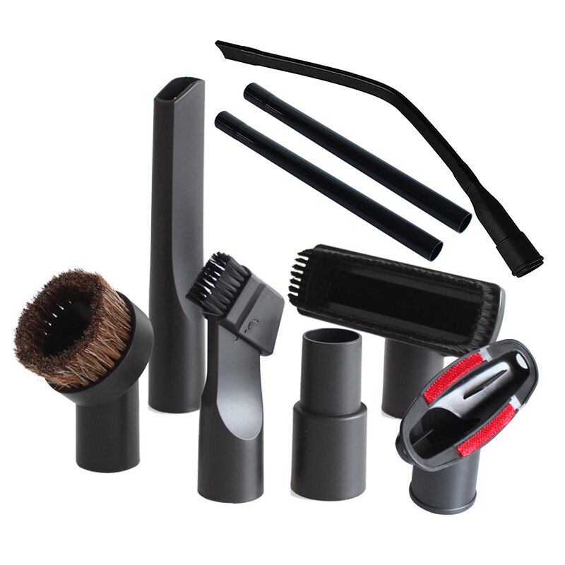 For 32mm 35mm Vacuum Hoover Cleaner Dusting Brush Crevice Nozzle Stair Tool Kit PP Hair Brush Horse Hair Round Brushes Adapter