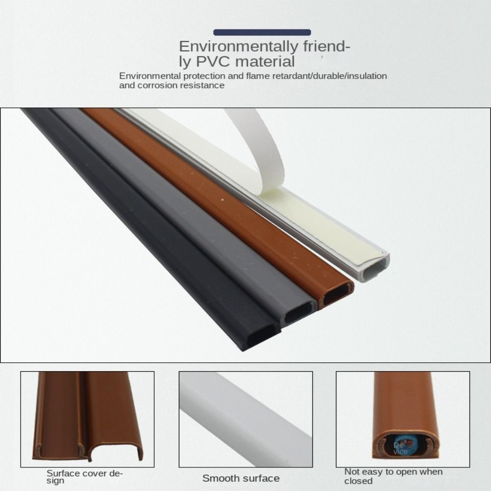 Selbst klebende Boden kabel abdeckung langlebiger Anti-Extrusions-Verlängerung kabels chutz quadratischer Stromkabel schutz