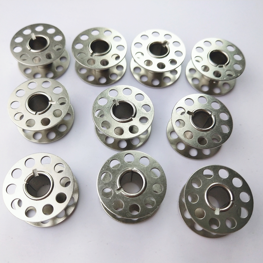 10 stk metallspoler spole symaskin spoler rustfritt stål håndverksverktøy sysnelle for bror janome sanger