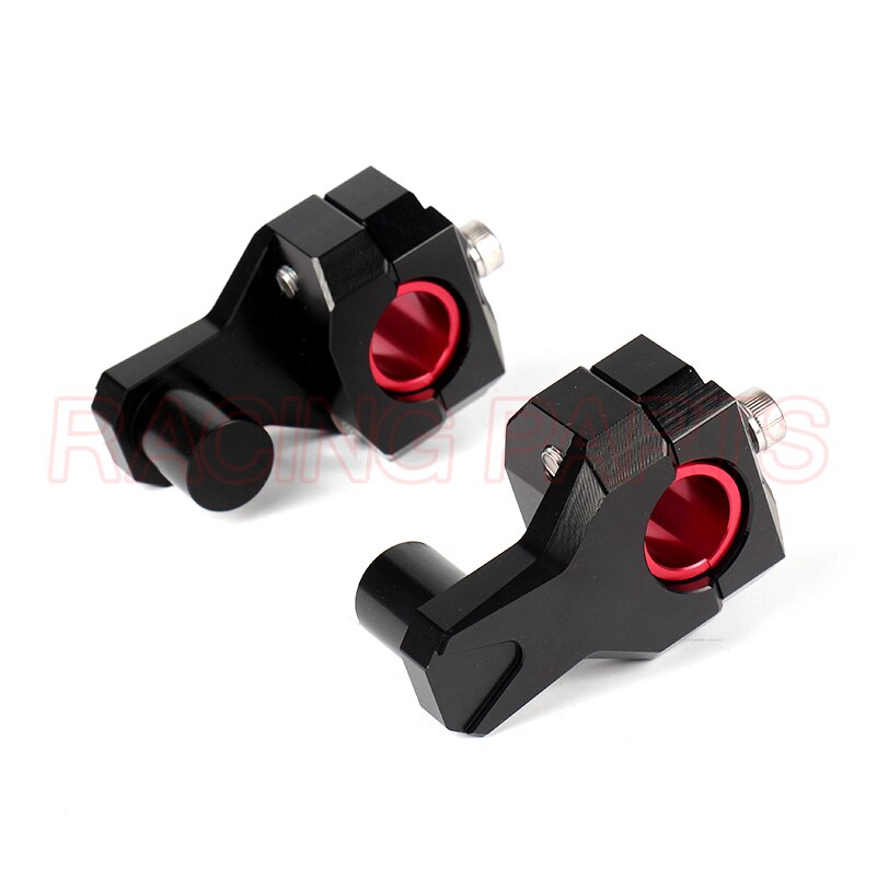 CNC Motorcycle Bar Clamps Raised Handlebar Handle Bar Risers Black for 22MM 7/8"-28MM 1-1/8 Fat Bar Pit Dirt Moto Bike