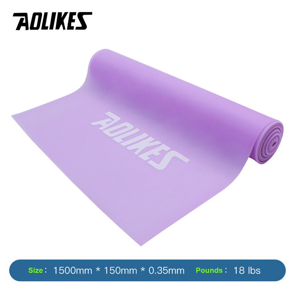 AOLIKES – bandes de résistance élastiques de Yoga, en Latex naturel, équipement de gymnastique, Fitness, Crossfit, musculation: 150cm Purple