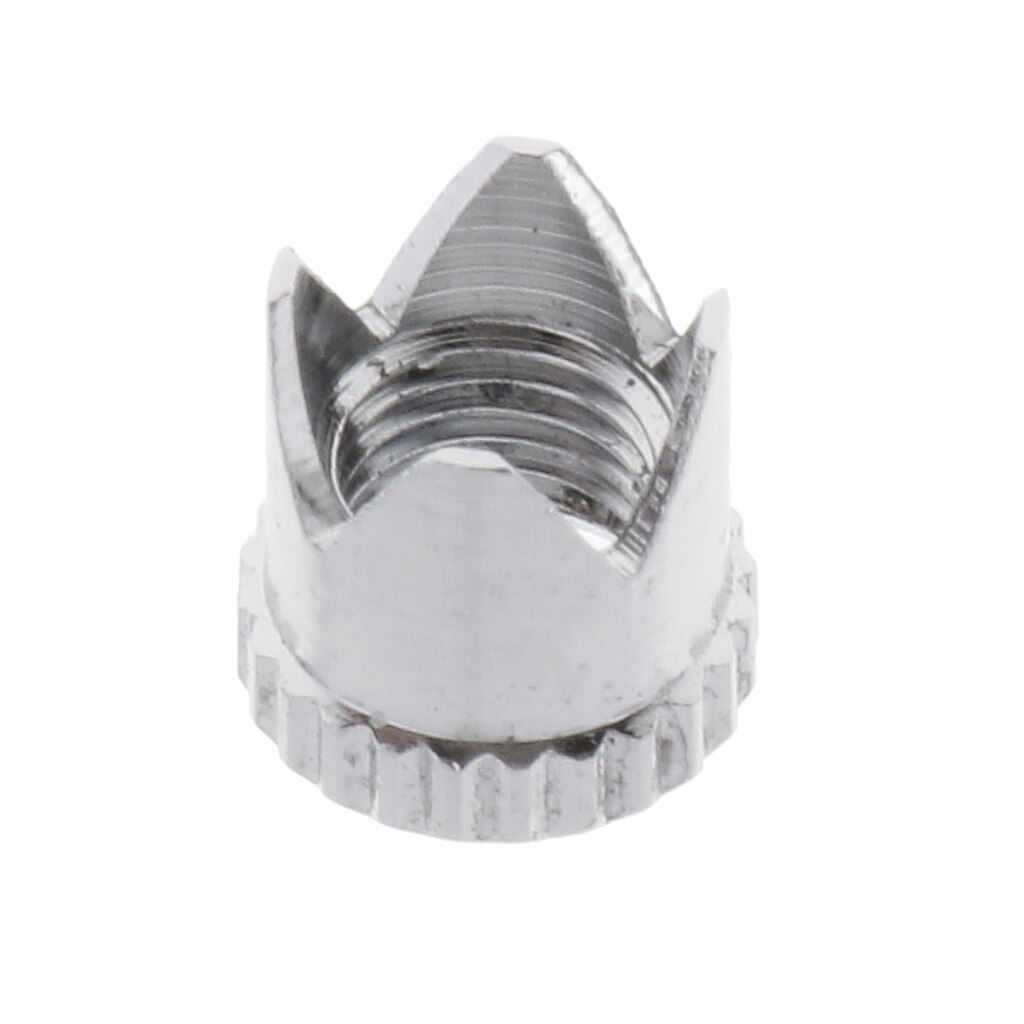 Cepillo de aire, corona, tapa de aguja, accesorios para máquina de aerógrafo, suministros de partes, Plata