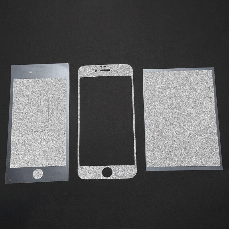 -glänzende ganzkörper-schutzfolie mit rückseite und rückseite für apple iphone 6 4.7 zoll (silber)