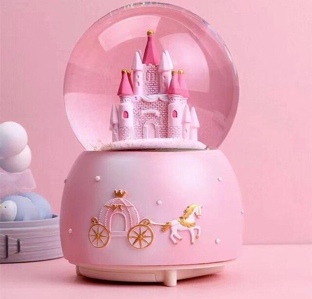 Neue kristall ball kinder musik box musik box feder senden mädchen freundin valentinstag: Licht Gelb