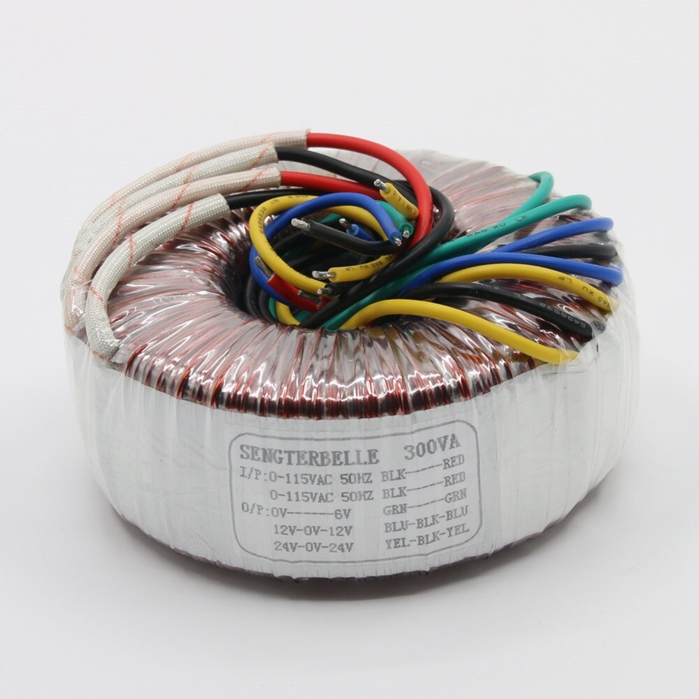 300W HiFi Audio Power Transformer Output: 24V*2+12V*2+6V Pure Copper Toroidal Transformer