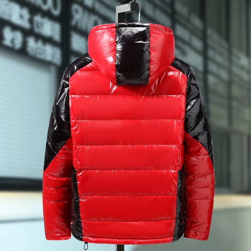 Lyst skinn vinterjakke for menn tilfeldig parkas yttertøy vanntett tykkere varm stativ krage yttertøy frakk 5xl 7xl 9xl