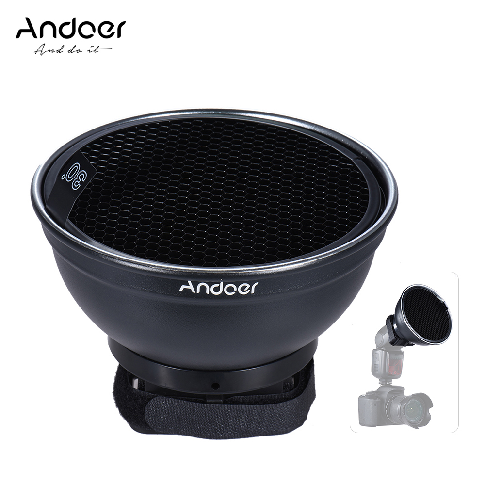 Andoer 5.9 &quot;Silver Beauty Dish Diffuser Voor Canon Nikon Yongnuo Godox Meike Vivitar Fotografie Op-Camera Flash Speedlite