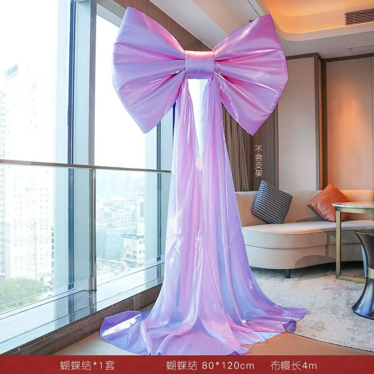 Giant Pink Bow Wall Decor Large Ribbon Wall Decor For Room Decor Party Wedding Booth Event Stage Background Display Christmas: DARK GRAY