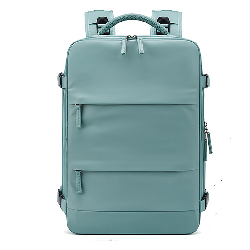Buylor mochila de viagem feminina 16 polegadas grande capacidade multi-função mala de carregamento usb mochila de bagagem de curta distância: Bege