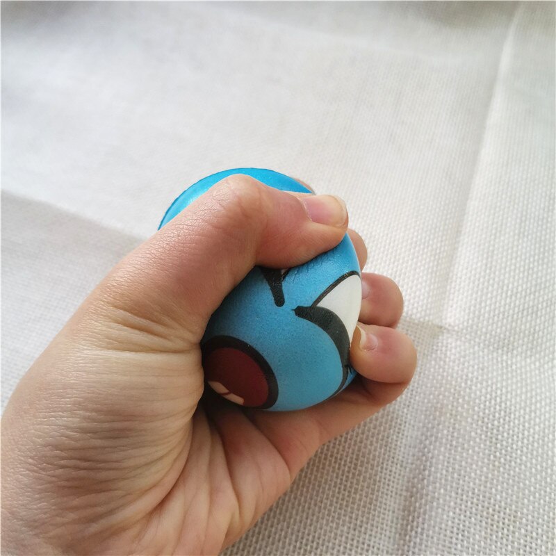 4pcs 6.3cm Funny Smiley Face Grimace Stress Balls Foam PU Balls Squeeze Anti Stress Balls Toys for Kids Children