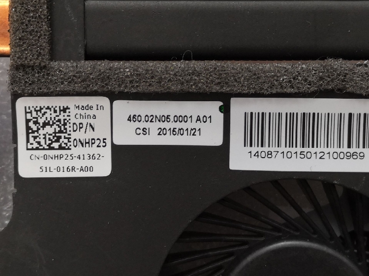 original FOR Dell Inspiron 17 7000 7746 Fan Heat Sink Radiator NHP25 0NHP25 100% test ok