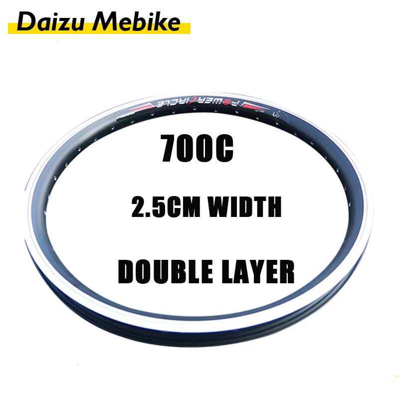 Ebike Rim 16"20" 22"24" 26" 700C Electric Bike Wheel Rim Aluminum Alloy Spokes E Bike bicicleta electrica Rim Bike Accessories: 700c 2.5cm