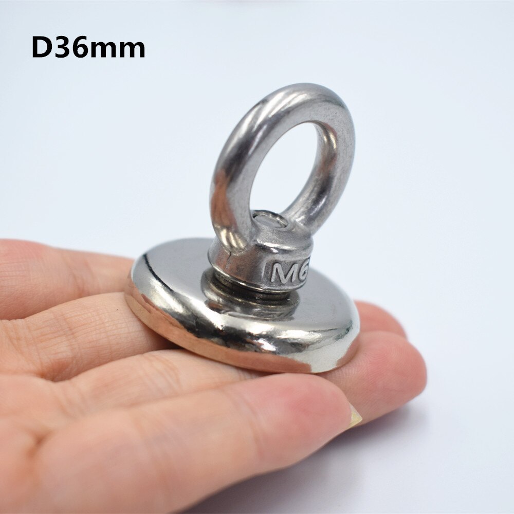 Super Strong Magnet Pot Fishing Magnet Salvage Fishing Hook Magnet Imanes Strongest Permanent Powerful Magnetic round: D36mm
