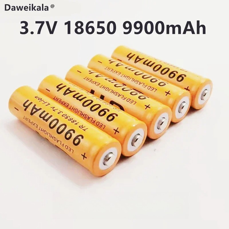 18650 battery 3.7V 9900mAh rechargeable liion battery for Led flashlight Torch batery litio battery+