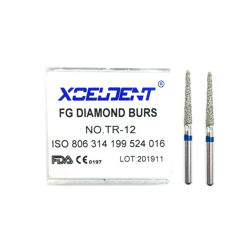 Dental Dimaond Burs 1 .6mm High Speed Handpiece Polishing Diamond Bur Drill Kit For Dentist Supplies TR-12