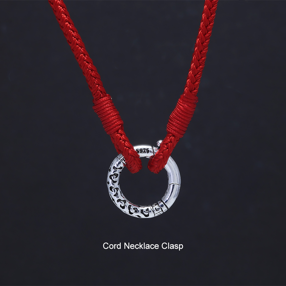 3mm geflochtene Baumwoll schnur Kette Männer Frauen 925 Sterling Silber Verschluss hohle runde Seil Halskette Schmuck Zubehör
