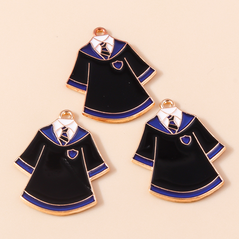 10 Uds. De dijes esmaltados para ceremonia de graduación, profesora, estudiante, mortero, collares, pendientes, accesorios para hacer joyería DIY: Color amarillo claro