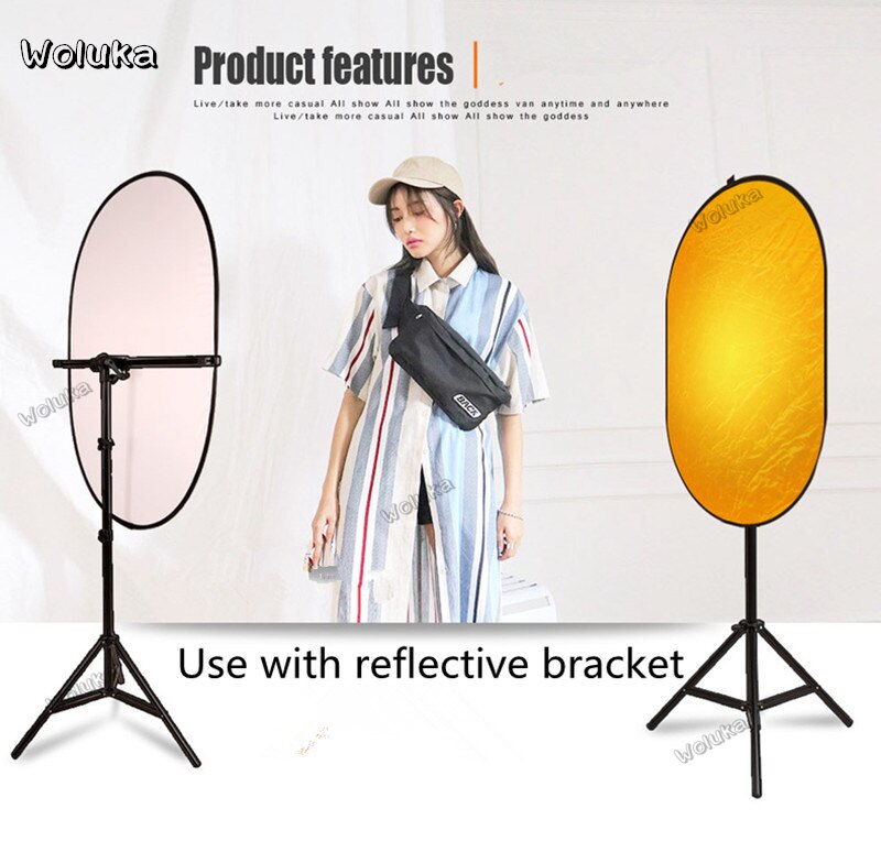 Oval Reflector 90*120cm Five-in-all flexo plate portable fill plate folding photographic plate CD50 T13