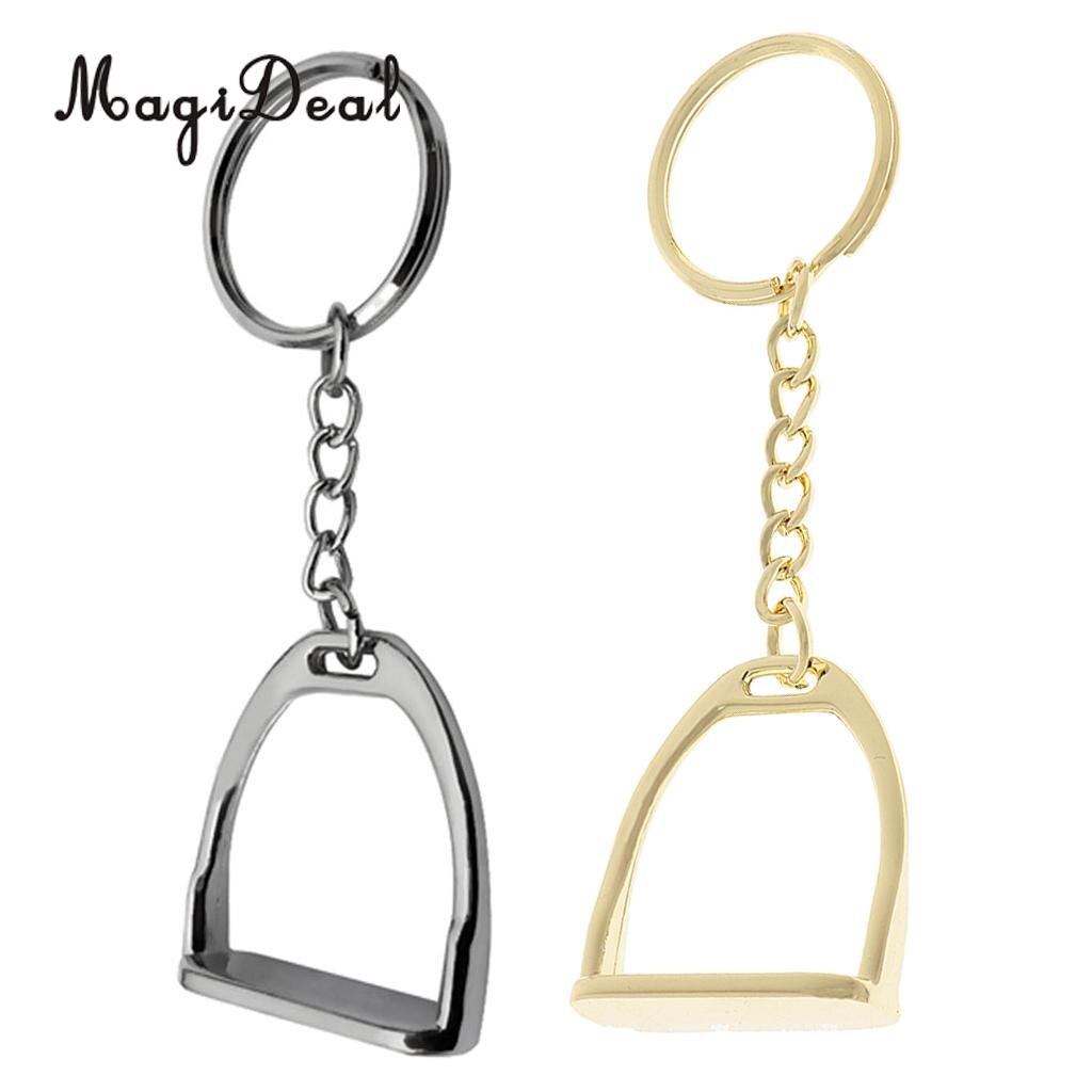 2 stykker zink legering stigbøjlen nøglering nøglering engelsk hest ornament værktøj ridesport forsyninger