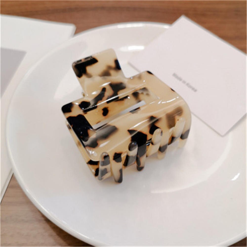 Pinzas en forma de garra para el pelo de acrílico de acetato gruesas simples, de gran tamaño, geométricas, con agujeros, para el pelo de la ducha, 1 Uds.