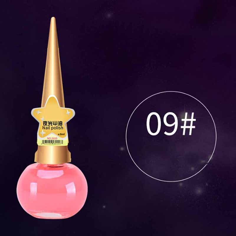 Vernis à ongles en Gel Fluorescent, Non toxique, 12 couleurs, néon lumineux, 14ML, à la , brille dans la nuit, pour femmes et enfants