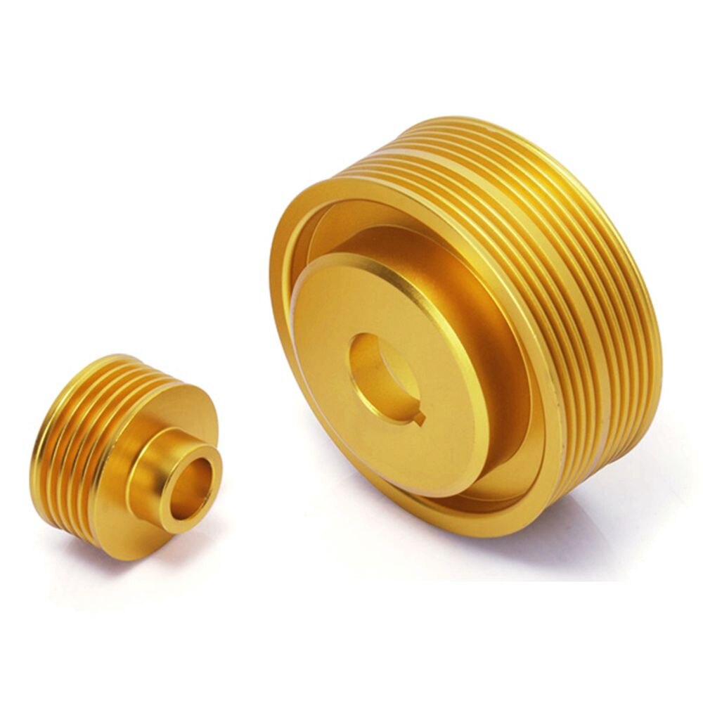 For SUBARU IMPREZA WRX 2.0 TURBO ALUMINUM LIGHTWEIGHT CRANK ENGINE PULLEY Golden TK-PYWRX