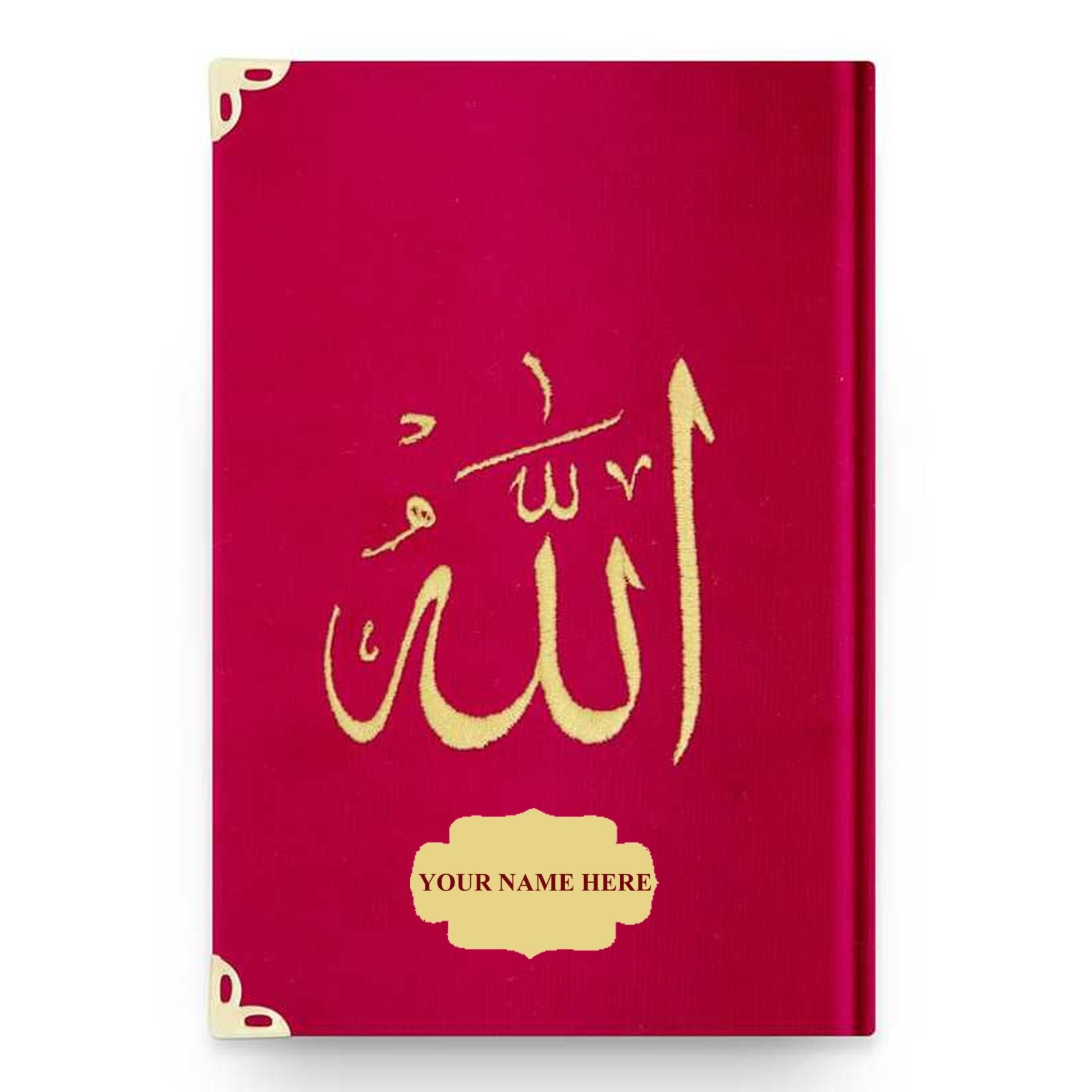 Charity broadcasts custom red velvet cover holy quran large pocket size embroidered gilt sealed holy bible Lord KF0287: 3