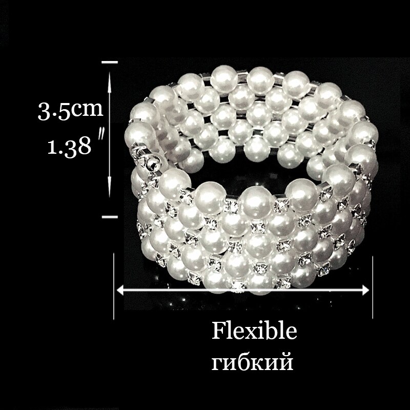 Charm Wedding Bridal Jewelry Set Pearl Party Prom Crystal Bracelet Necklace Earrings for Women jewellery sets