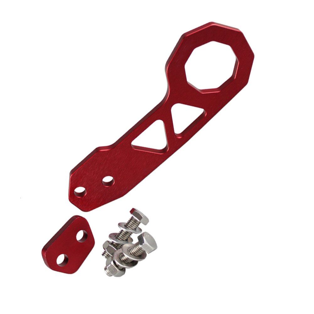 Universal Aluminum Alloy Car Auto Rear Bumper Trailer Hook Towing Tools for JDM Quick Deliver: Red