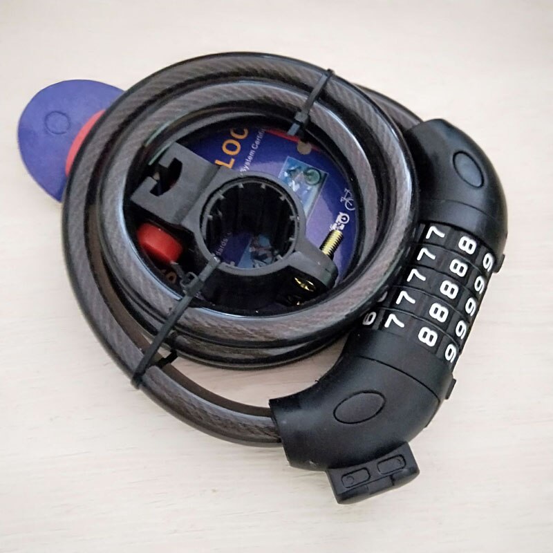 Bike Lock Bicycle 5 Digit Code Combination Bicycle Lock Bicycle Security Lock Bicycle Equipment MTB Anti-theft Lock