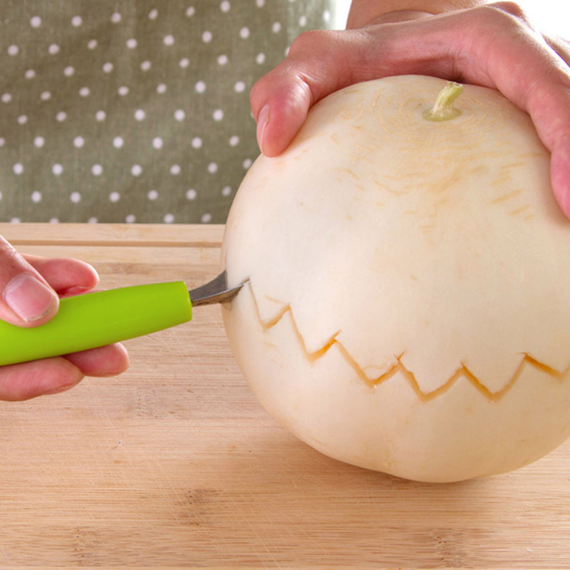 Newly Fruit Digger Cut Watermelon Fruit Ball Digger Ice Cream Round Spoon Cut Fruit Carved Cutter
