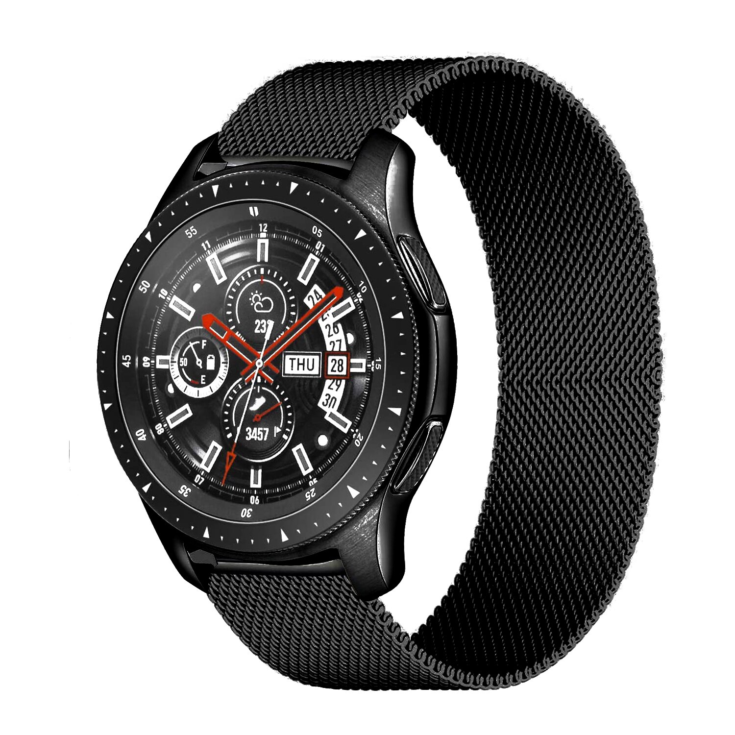 Bracelet 20 22mm pour Samsung Galaxy watch, 46mm/42mm/active 2 gear S3 Frontier/huawei watch gt 2e/2/amazfit bip/gts: Black / 22mm