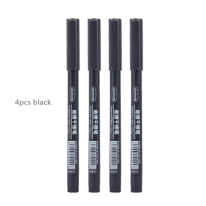 4/8 Stuks Uitwisbare Whiteboard Pen 0.5 Mm Fijne Punt Zwart/Blauw/Rood Schoolbord Marker School kantoor Kunst Schrijven Briefpapier Leraar: WHITE