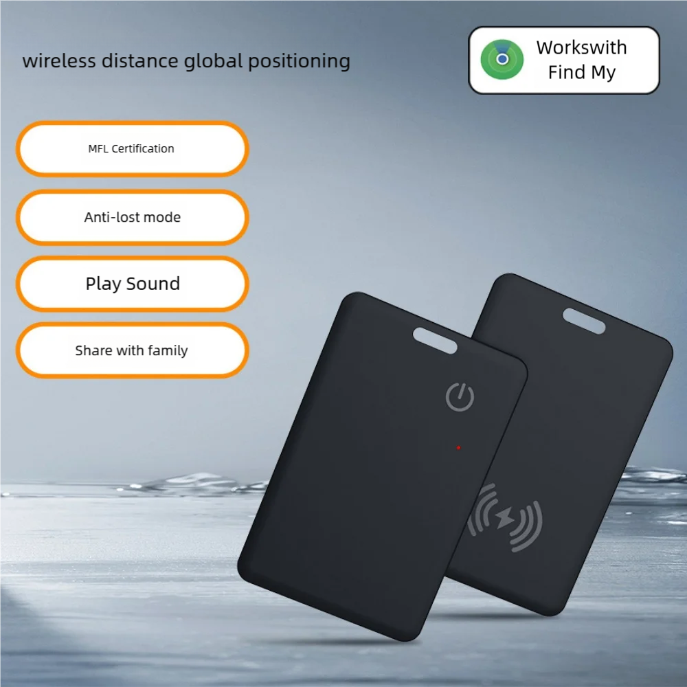 Card-style anti-loss device is applicable for Find My mobile wallet, keys, luggage, bags and global intelligent positioning and