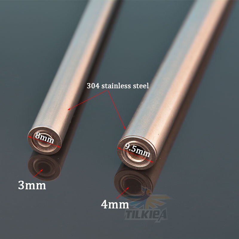 1PC Shaft Sleeve 5/8/10/15/20/25/30cm Stainless Steel Tube with High Speed Bearing Spare Parts For RC 3mm / 4mm Boat Shaft